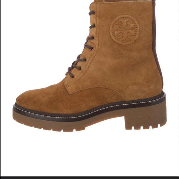 Tory Burch Shoes - Tory Burch miller 50mm lug sole Suede bootie boot